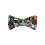 Black MINI Children's Bow Tie with Blue-Purple Flowers