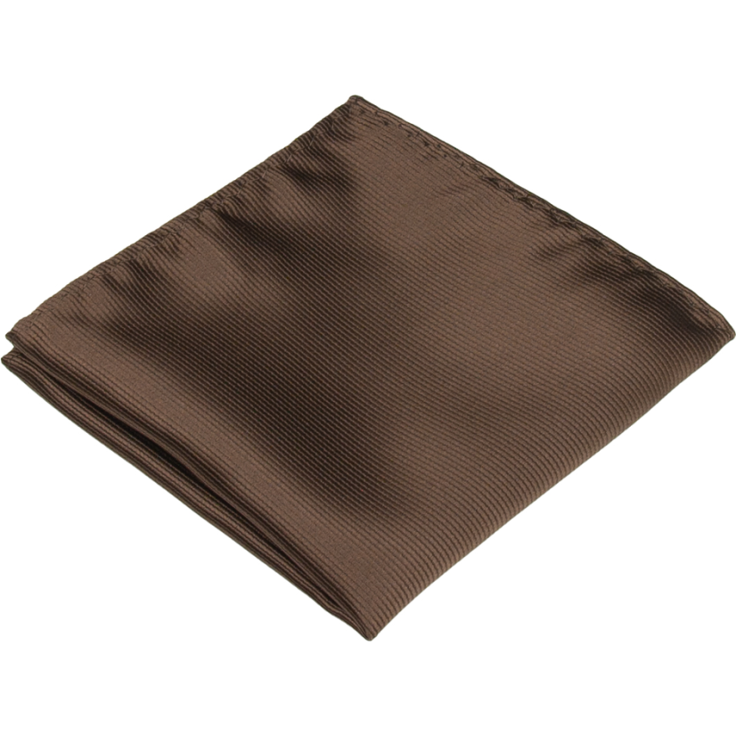 Hnědý pánský kapesníček s vyšitými proužky