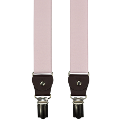 Starorůžové pánské šle s tmavě hnědou pravou kůží