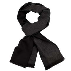 Černo šedá pánská šála s blokovým vzorem