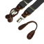 Dark Grey Men's Wide Suspenders with Clips and Loops