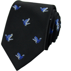 Black Men's Necktie PARTRIDGE