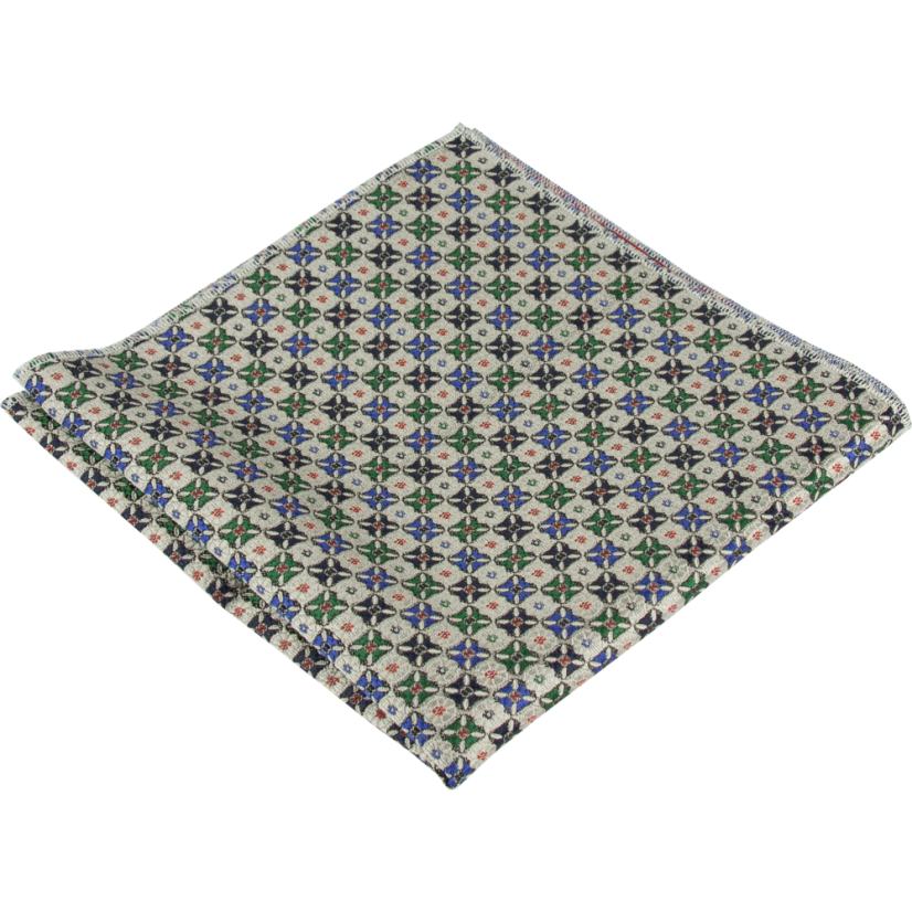 Béžový pánský kapesníček s geometrickým vzorem Béžový pánský kapesníček s geometrickým vzorem