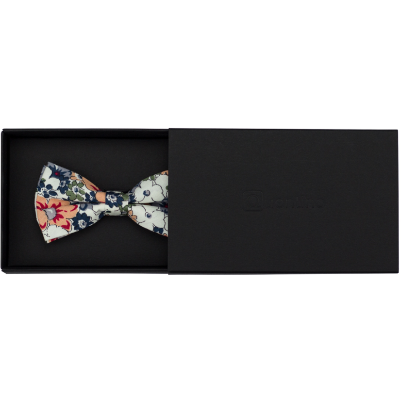 Colourful Children's Cotton Bow Tie with Floral Pattern