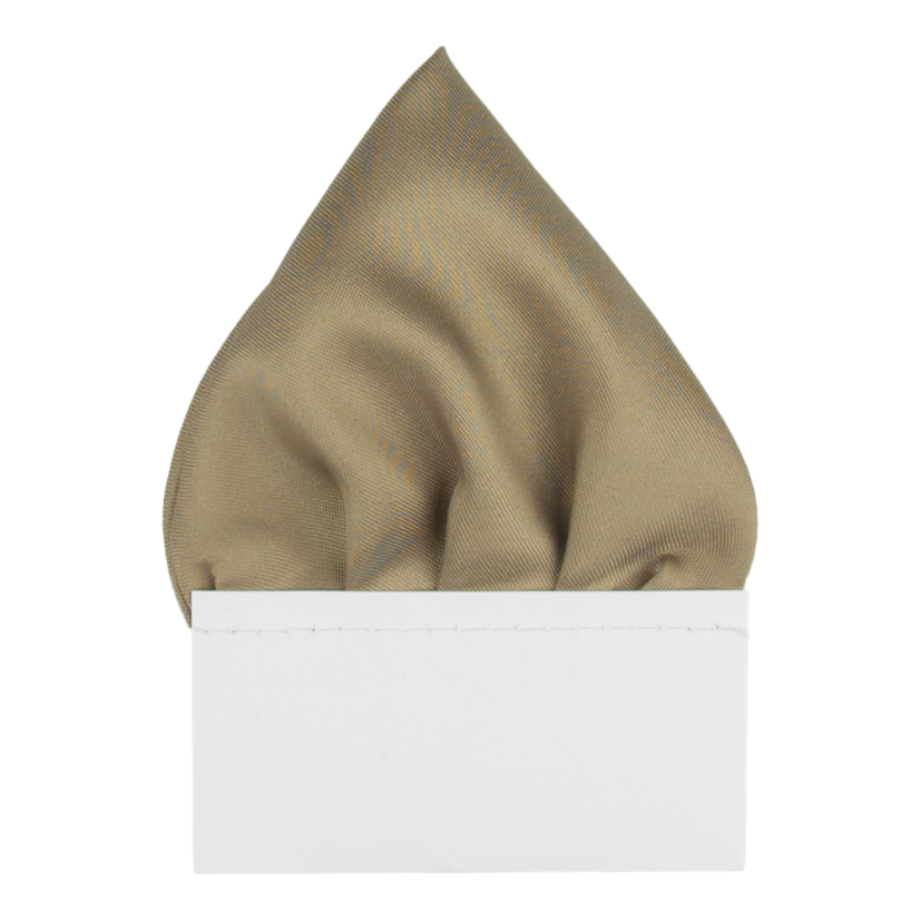 Světle hnědý pánský kapesníček do saka matný