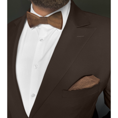 Dřevěný pánský motýlek s hnědým středem