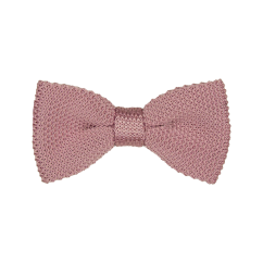 Starorůžový dětský pletený motýlek