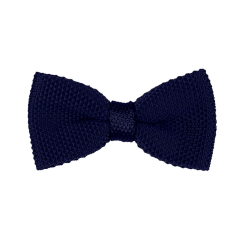 Tmavě modrý dětský pletený motýlek