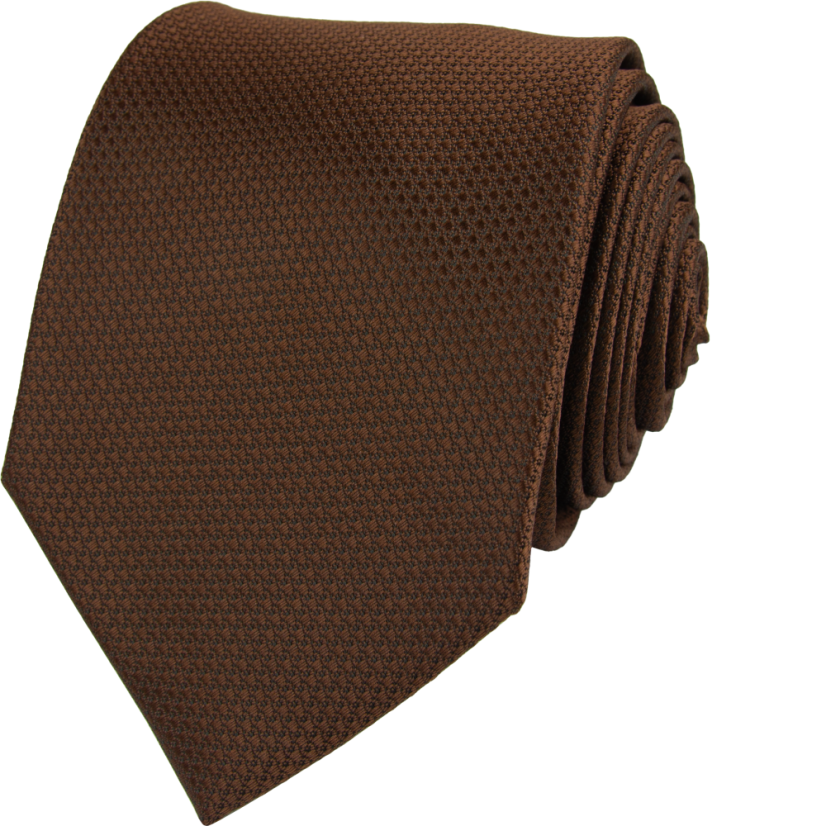 Hnědá pánská kravata se strukturovaným vzorem - Šírka: 6cm