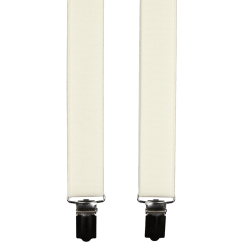 Cream (ecru) men's suspenders