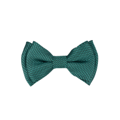 Petrolejově zelený dětský MINI motýlek s jemným vzorem