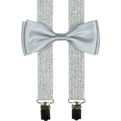 Stříbrné pánské kšandy s motýlkem