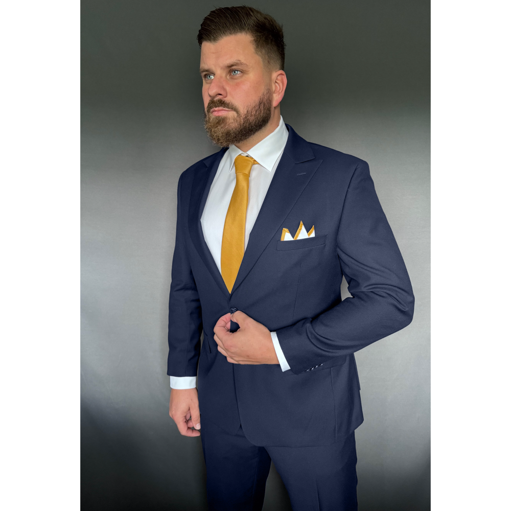 Hořčicově žlutá pánská kravata