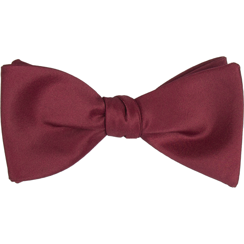 Vínově červený vázací pánský motýlek matný